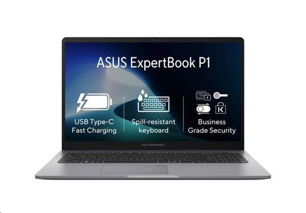 ASUS ExpertBook P1 P1503CVA-NJ0202X, i3-1315U, 15.6˝ 1920 x 1080 FHD, UMA, 8GB, SSD 256GB, W11Pro, FPR, TPM