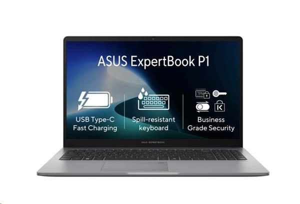 ASUS ExpertBook P1 P1503CVA-NJ0258X, i3-1315U, 15.6˝ 1920 x 1080 FHD, UMA, 16GB, SSD 512GB, W11Pro, FPR, TPM