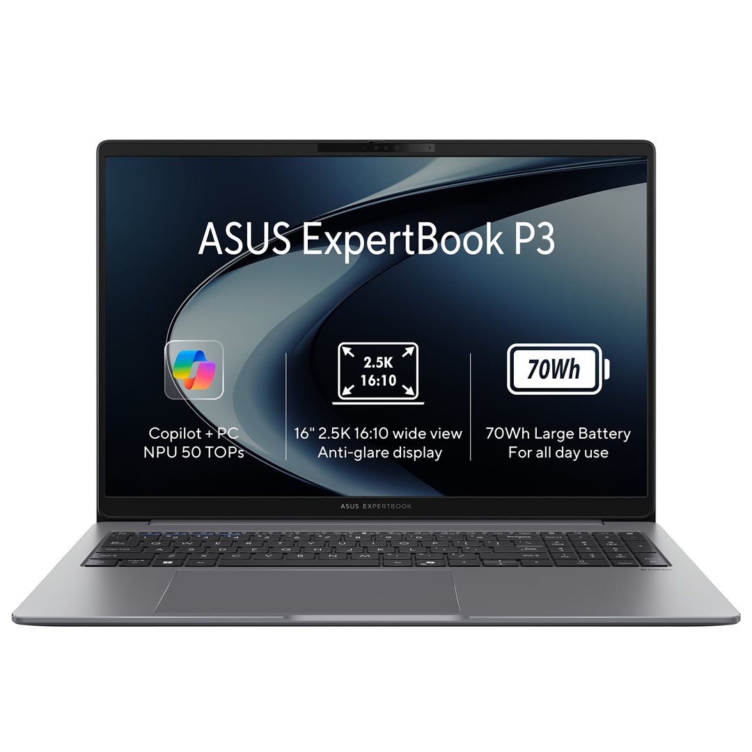 ASUS ExpertBook P3/PM3606CKA-PLR732X/AI7-350/16"/2560x1600/32GB/1TB/AMD int/W11P/Gray/3R On-Site