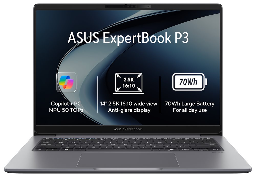 ASUS ExpertBook PM/ R7 AI 350/ 32GB/ 1TB SSD/ Radeon® Graphics/ 14"WQXGA,matný/ W11P/ šedý PM3406CKA-NZR732X
