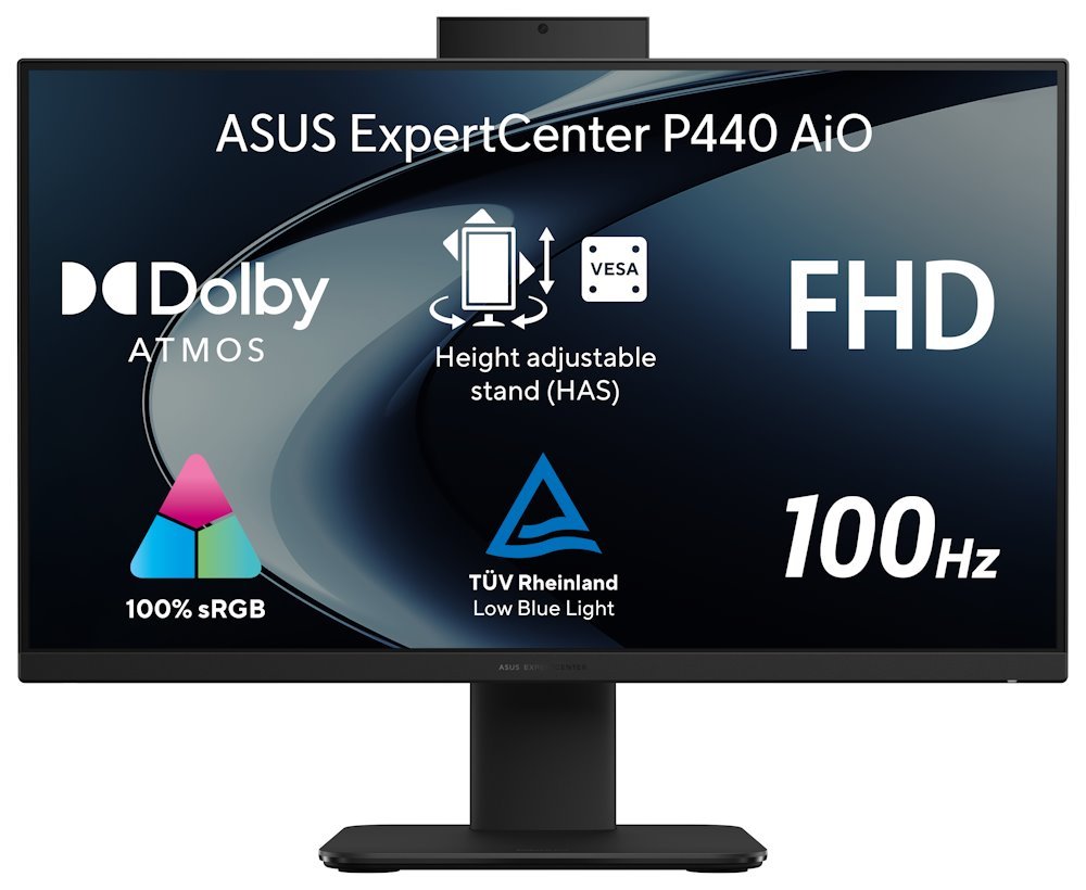 ASUS ExpertCenter P4/ AiO/ i5-13420H/ 16GB/ 512GB SSD/ Intel® UHD/ 23,8"FHD,Touch/ W11P EDU/ černý P440VAT-BPD031XA