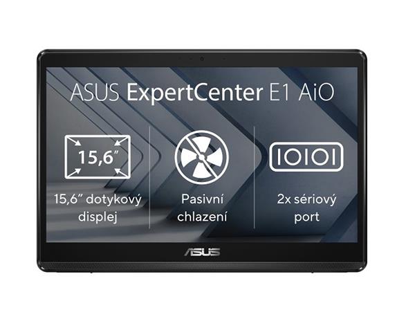 ASUS ExpertCentre E1 AiO E1600WKAT-MR8128M, N4500, 15.6˝ 1920/Touch, UMA, 8GB, SSD 128GB, FDOS