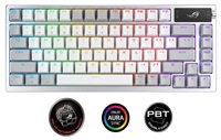ASUS klávesnice ROG AZOTH Moonlight White, mechanická, Bluetooth, US, bílá 90MP031A-BKUA11