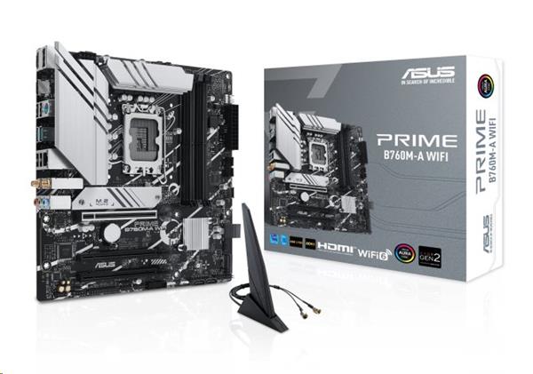 ASUS MB Sc LGA1700 PRIME B760M-A WIFI, Intel B760, 4xDDR5, 1xDP, 2xHDMI, mATX 90MB1EL0-M0EAY0