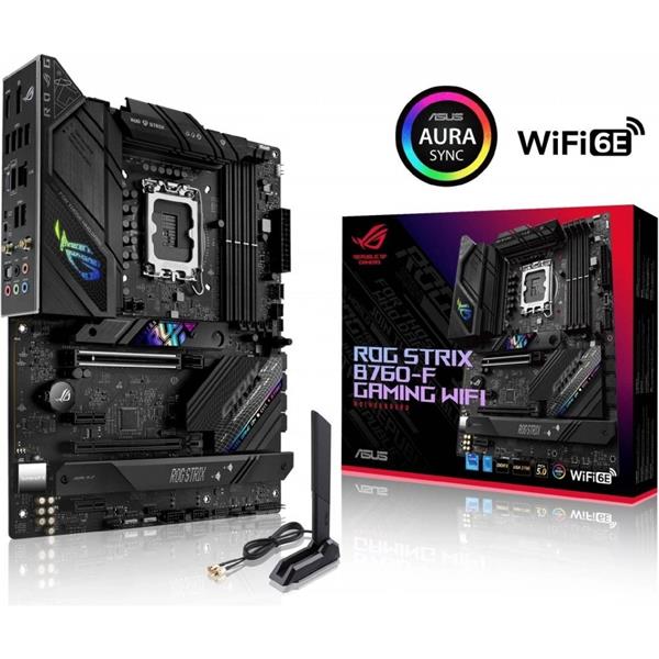 ASUS MB Sc LGA1700 ROG STRIX B760-F GAMING WIFI, Intel B760, 4xDDR5, 1xDP, 1xHDMI, WI-FI 90MB1CT0-M0EAY0