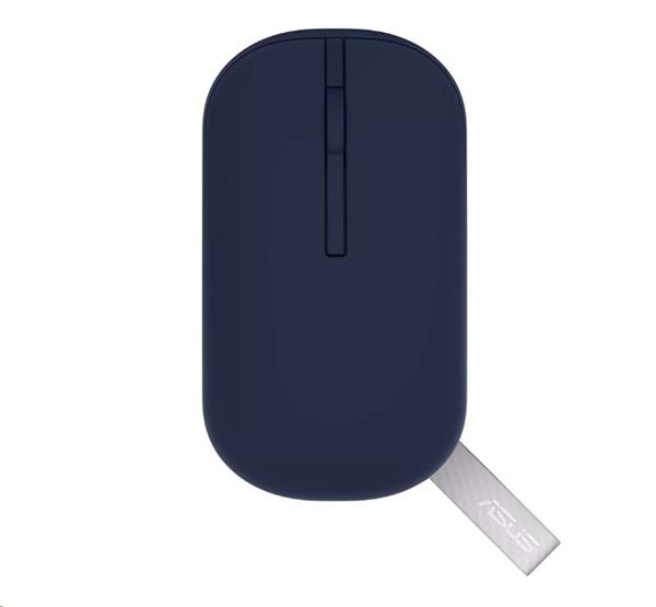 ASUS MOUSE Marshmallow MD100 modrá - optická bezdrôtová myš, BT+2.4GHZ 90XB07A0-BMU0J0