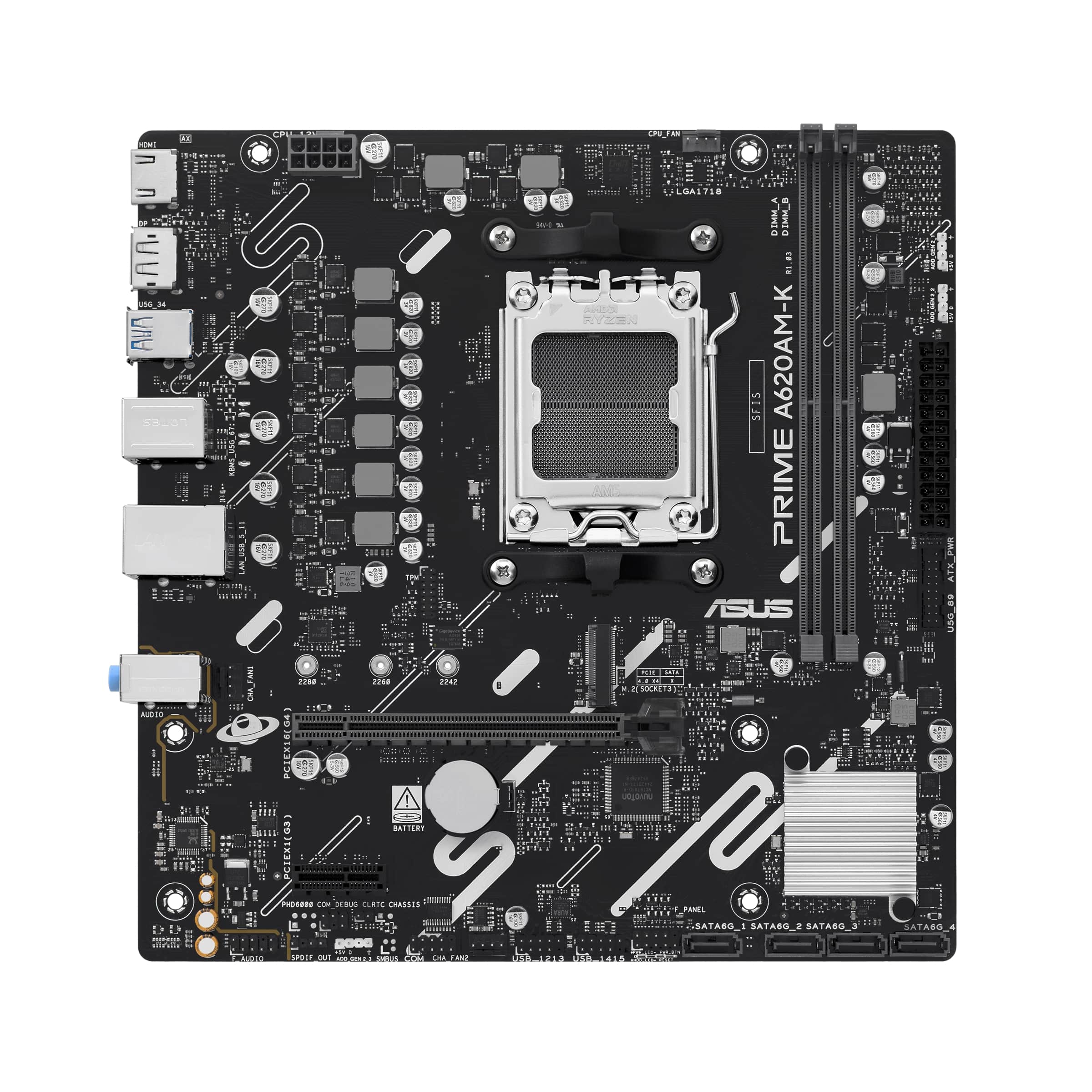 ASUS PRIME A620AM-K soc.AM5 A620A DDR5 mATX M.2 HDMI DP 90MB1GX0-M0EAY0