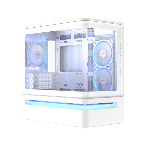 ASUS PRIME AP202 TG ARGB WHITE, 3x ARGB fan, mATX, USB-C, biela 90DC00P3-B19000