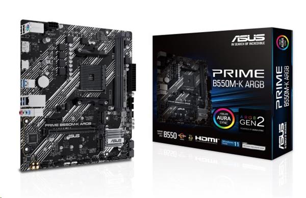 ASUS PRIME B550M-K ARGB/AM4/mATX 90MB1GC0-M0EAY0