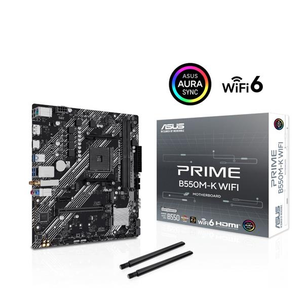 ASUS PRIME B550M-K WIFI soc.AM4 B550 DDR4 mATX M.2 HDMI DP 90MB1R80-M0EAY0