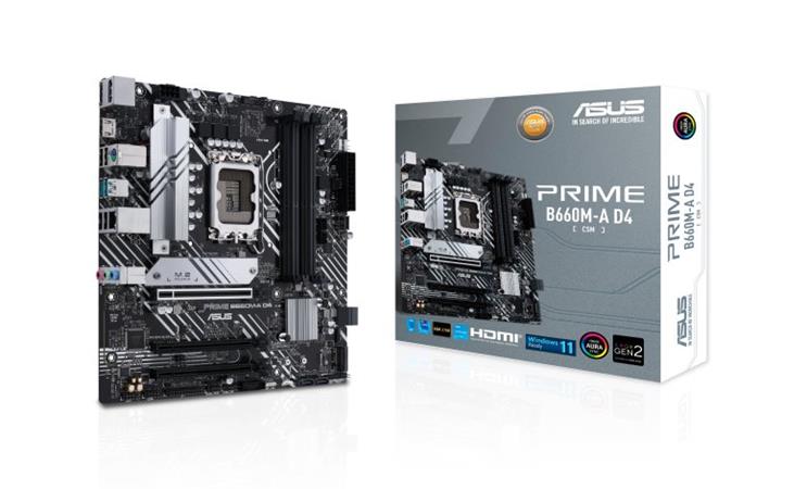 ASUS PRIME B660M-A D4-CSM, Intel B660, LGA1700, 4x DDR4, mATX 90MB19K0-M1EAYC