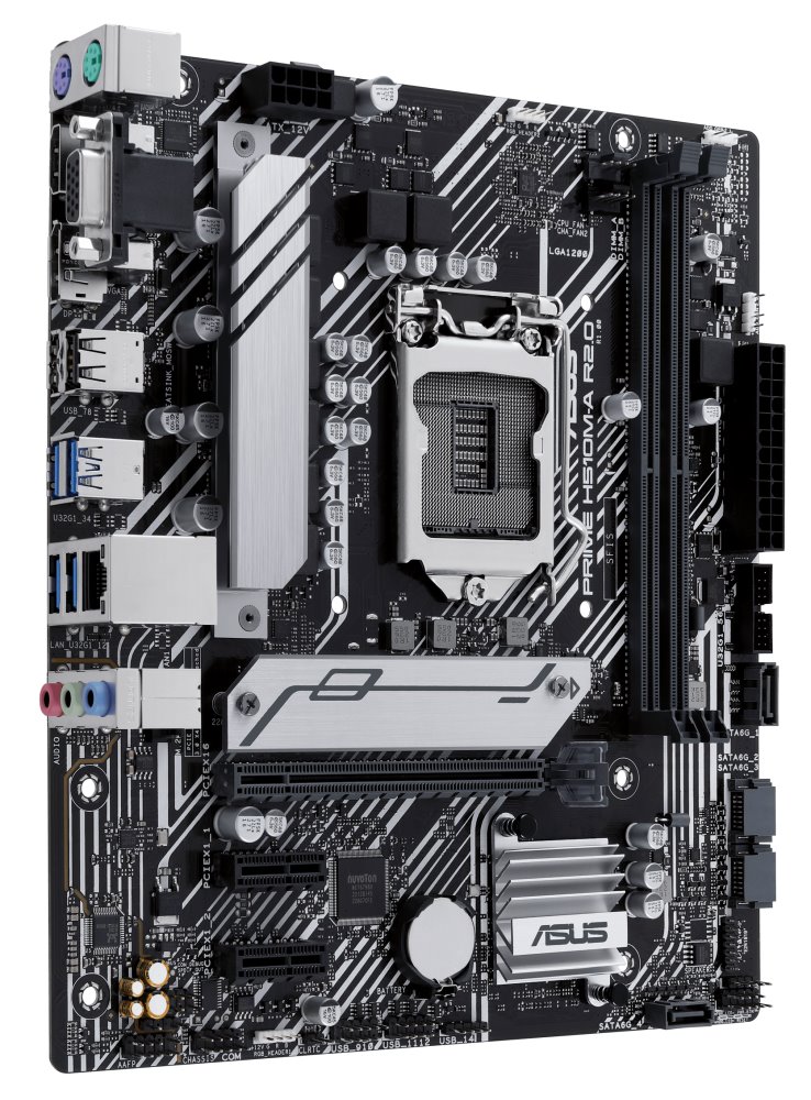 ASUS PRIME H510M-A (R2.0) / LGA1200 / H470 / 2x DDR4 / M.2 / 1x DP / 1x VGA / 1x HDMI / mATX 90MB1FP0-M0EAY0