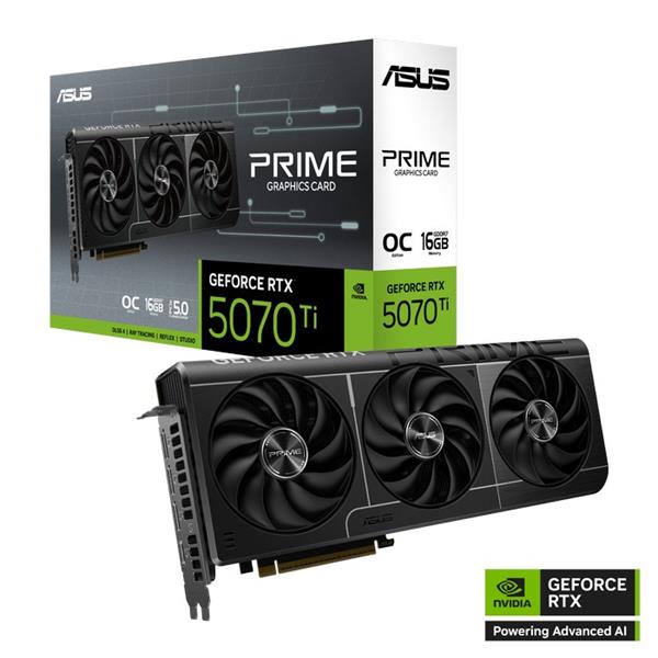 ASUS PRIME RTX5070TI 16GB/256-bit GDDR7 HDMI 3xDP 90YV0MF1-M0NA00
