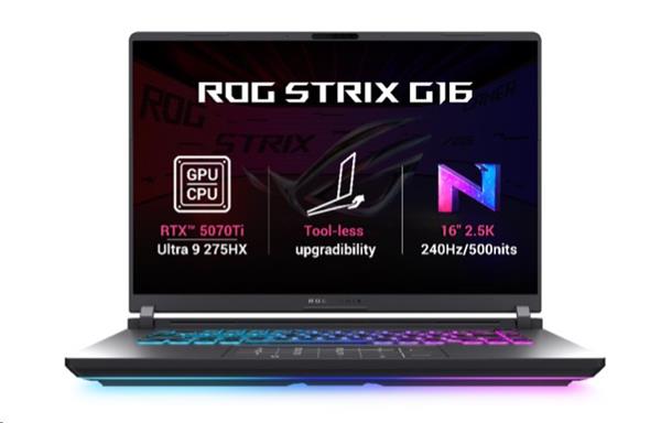 ASUS ROG Strix G16 G615LM-NEBULA062W, Ultra 9-275HX, 16.0˝ 2560x1600 WQXGA, RTX 5060/8GB, 32GB, SSD 1TB, W11H