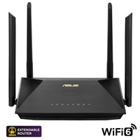 ASUS RT-AX52 (AX1800) Router, Dual Band WiFi 6, Extendable Router 90IG08T0-MO3H00