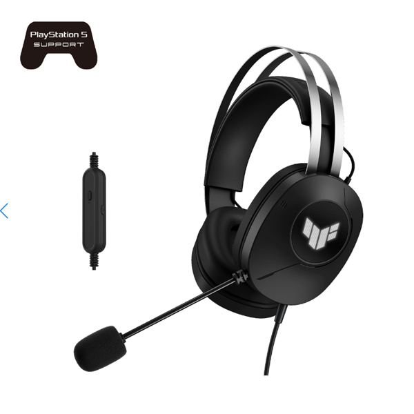 ASUS sluchátka TUF Gaming H1 GEN II, Drátový Herní Headset, černá 90YH044B-BHUA00