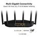 ASUS TUF-BE6500 (BE6500) WiFi 7 Extendable Gaming Router, 4x 2.5G, AiMesh 90IG0920-MO9C00