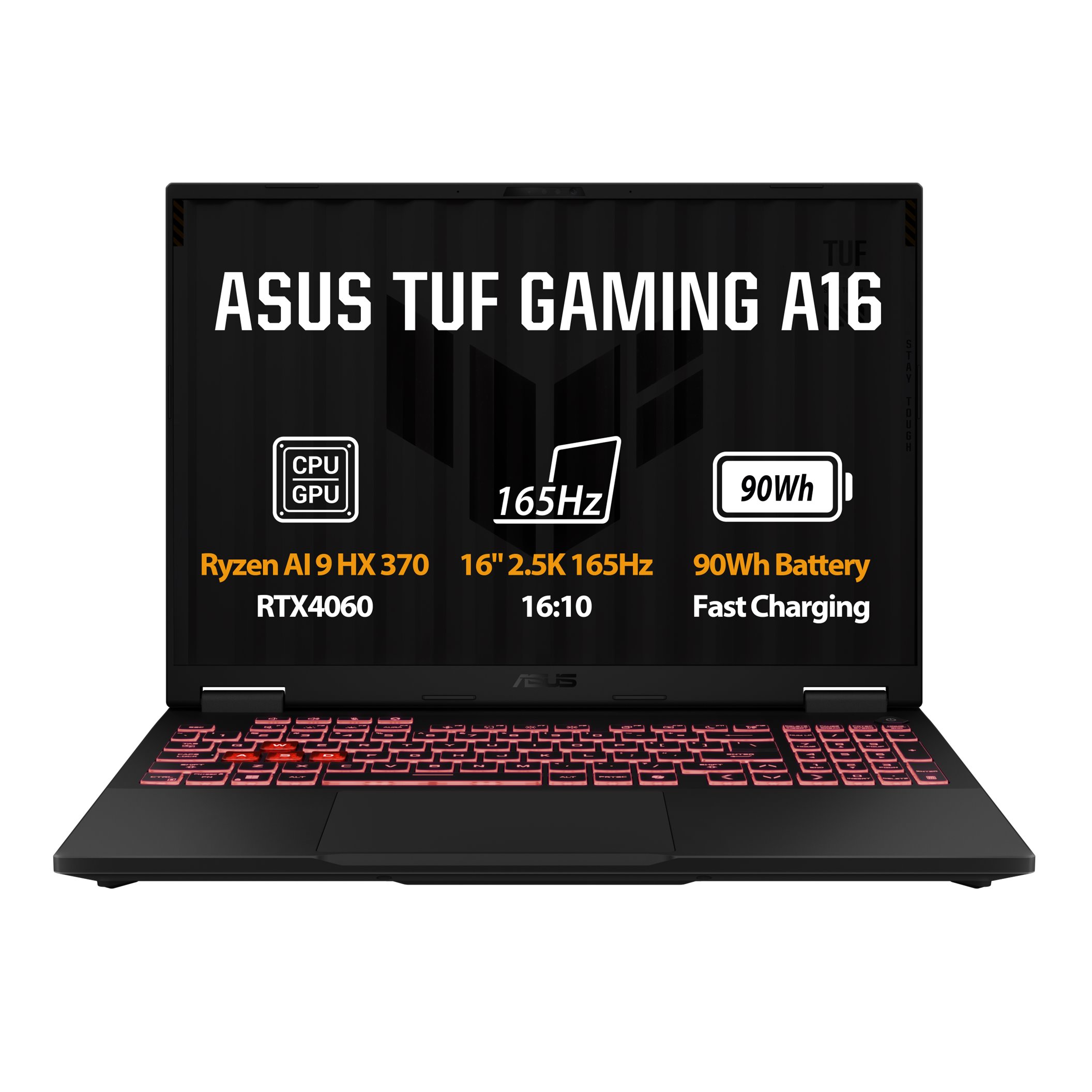 ASUS TUF Gaming A16/RYZEN AI 9 HX 370/32GB/1TB SSD/RTX4060/16"WQXGA/Win11Home/Jaeger Gray FA608WV-QT015W