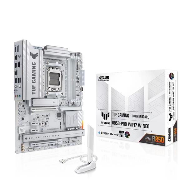 ASUS TUF GAMING B850-PRO WIFI7 W NEO soc AM5 DDR5 B850 ATX HDMI DP biela 90MB1NW0-M0EAY0