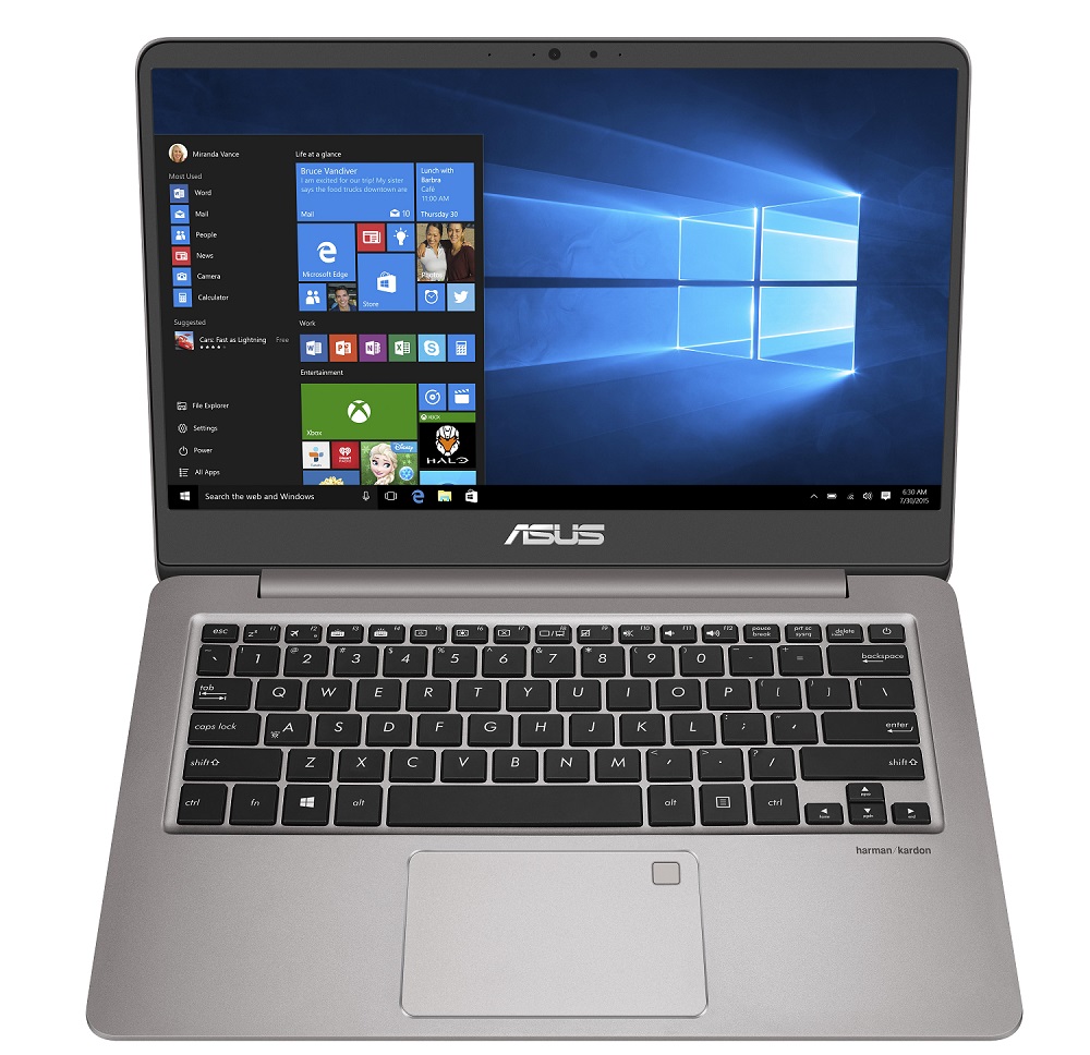 ASUS UX410UA-GV017T Intel i3-7100U(2.40GHz) 4GB 128GB SSD 14" FHD matný integr.graf. Win10 šedá