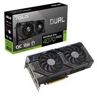 ASUS VGA NVIDIA GeForce DUAL RTX 4070 SUPER 12GB GDDR6X OC, RTX 4070 SUPER, 12GB GDDR6X, 3xDP, 1xHDMI 90YV0K82-M0NA00