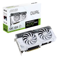 ASUS VGA NVIDIA GeForce DUAL RTX 4070 SUPER 12GB GDDR6X OC White Edition, RTX 4070 SUPER, 12GB GDDR6X, 3 90YV0K84-M0NA00