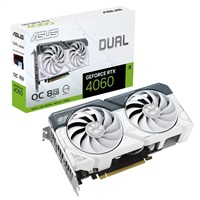 ASUS VGA NVIDIA GeForce Dual RXT™ 4060 White OC Edition 8GB GDDR6, RTX 4060, 8GB GDDR6, 3xDP, 1xHDMI 90YV0JC2-M0NA00