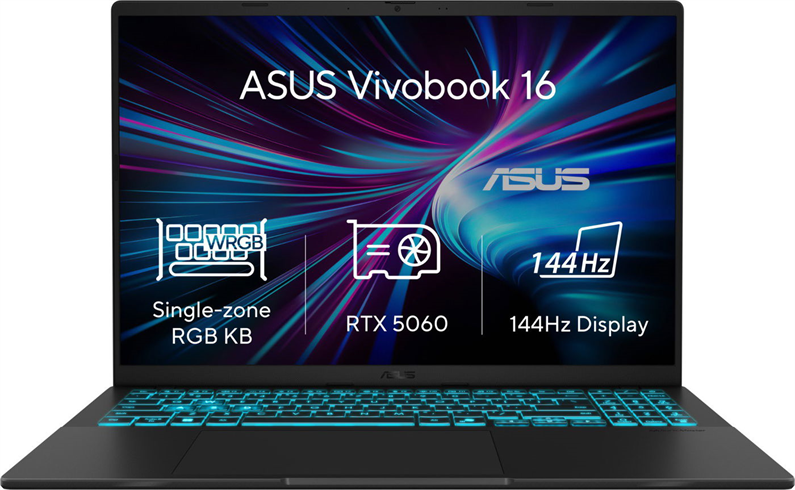 ASUS Vivobook RTX/i5-210H/16GB/1TB SSD/RTX5060/16" WUXGA/Win11Home/Matte Black V3607VM-RP040W