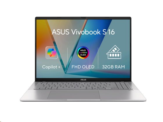 ASUS Vivobook S16 S3607QA-OLED064W, X1 26 100, 16.0˝ 1920x1200 WUXGA, UMA, 32GB, SSD 1TB, W11H, TOPS 45