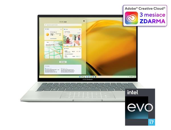 ASUS Zenbook 14 OLED/UX3402VA/i7-13700H/14"/2880x1800/16GB/1TB SSD/Iris Xe/W11H/Silver/2R UX3402VA-OLED544W