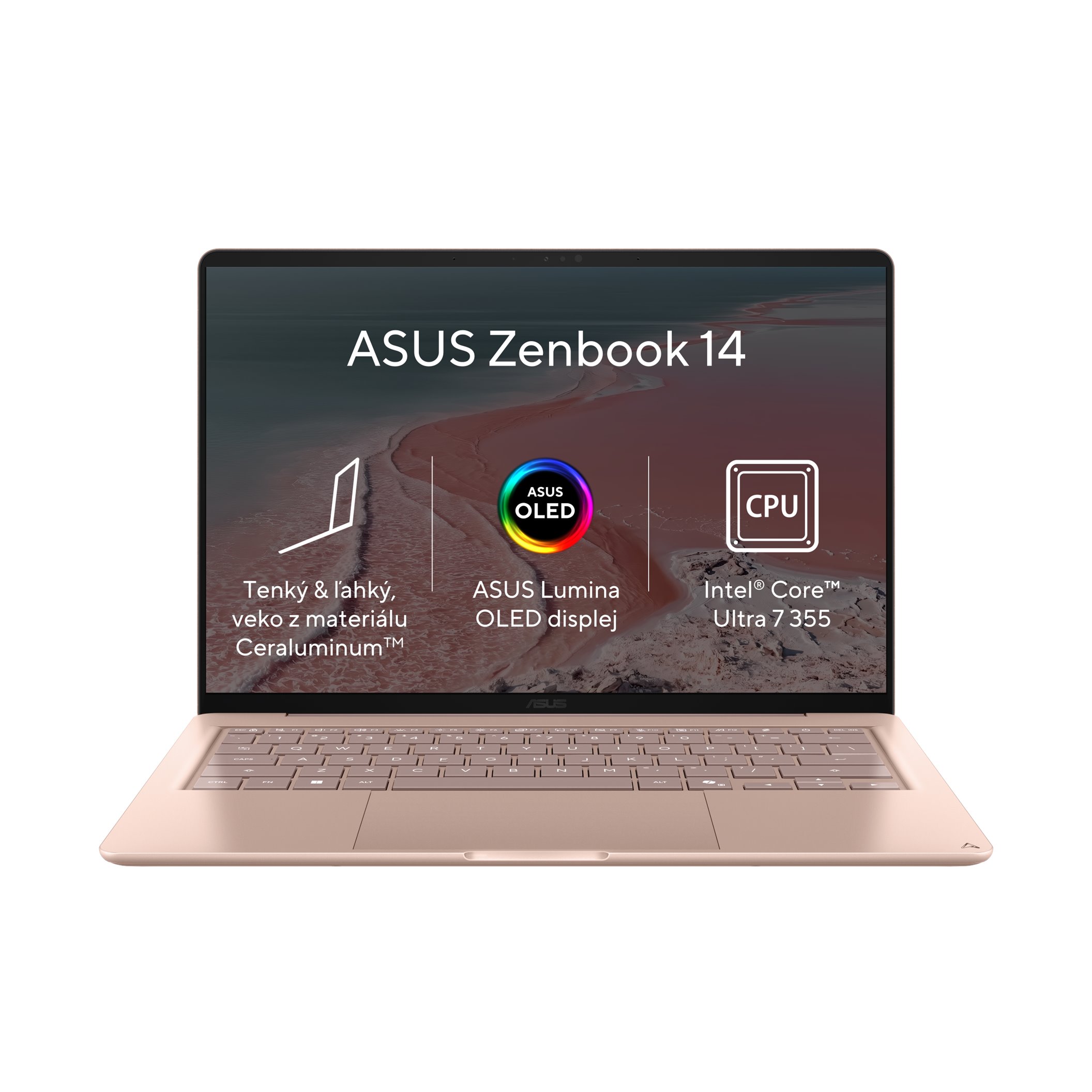 ASUS Zenbook 14/U7-355/24GB/512GB SSD/Intel UMA/14" 3K/Win11Home/Coral UX3480AA-OLED249W