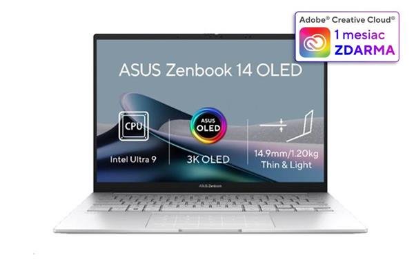 ASUS Zenbook 14 UX3405CA-OLED233X, Core Ultra 9 285H, 14.0˝ 1920x1200 WUXGA/Touch, UMA, 32GB, SSD 1TB, W11Pro pero NumP