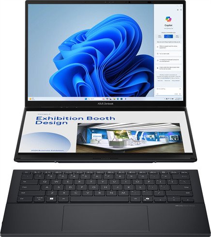 ASUS ZenBook Duo/U9-386H/32GB/1TB SSD/Intel UMA/14" 3K/Win11Home/Gray UX8407AA-OLED449WZ