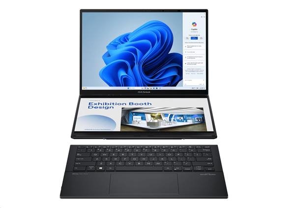 ASUS Zenbook Duo UX8406CA-OLED088W, Core Ultra 7 255H, 2x 14.0˝ 2880 x 1800/Touch, UMA, 32GB, SSD 1TB, W11H, pero, puzd