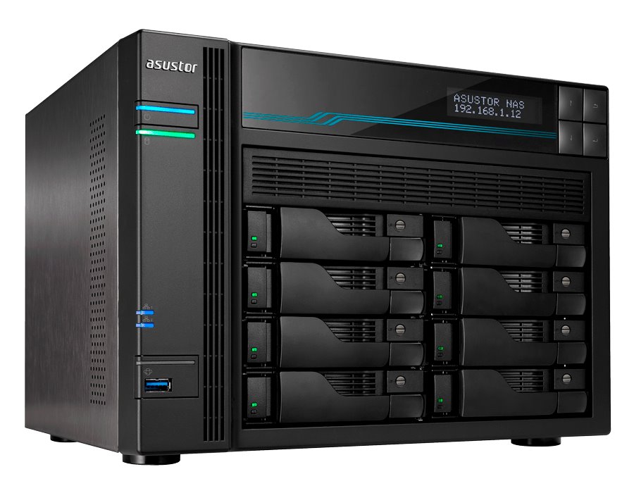 Asustor NAS AS6508T / 8x 2.5”/3.5” SATA III, 2x M.2/ Intel ATOM C3538 2.1 GHz/ 8GB/ 2x 10 GbE + 2x 2.5 GbE/ 2x USB 3.2