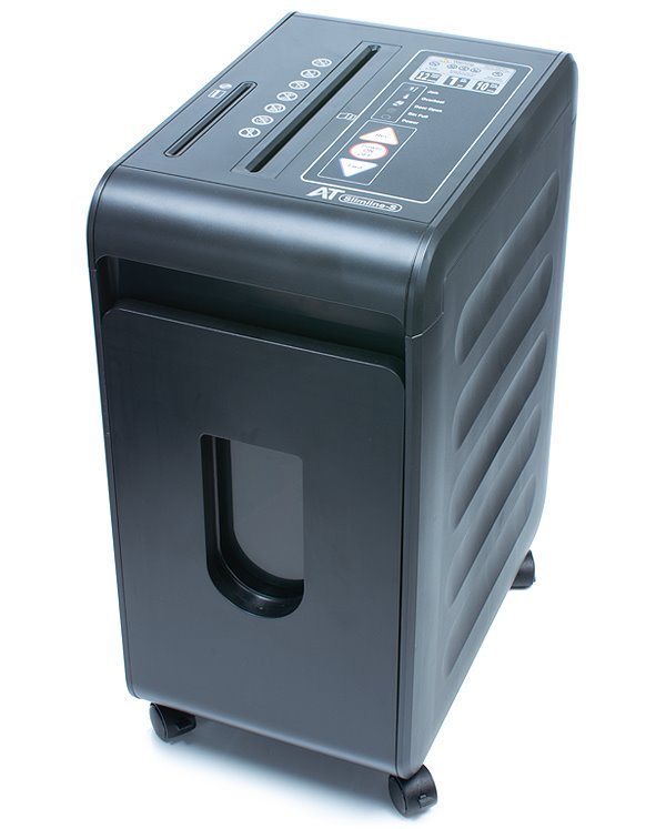 AT skartovač Slim S P-4/ řez 4x15 mm/ pracovní šíře 230 mm/ kapacita 12 listů/ objem koše 22 l/ stupeň utaj AT-SLIM-S-P4