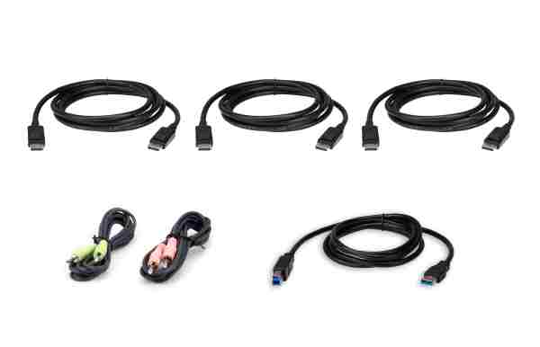 ATEN 1.8M USB DisplayPort Triple Display KVM Cable Kit 2L-7D02UDPX6