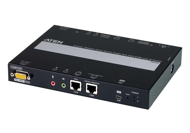 ATEN 1-Local/Remote Share Access Single Port VGA KVM over IP Switch CN9000-AT-G