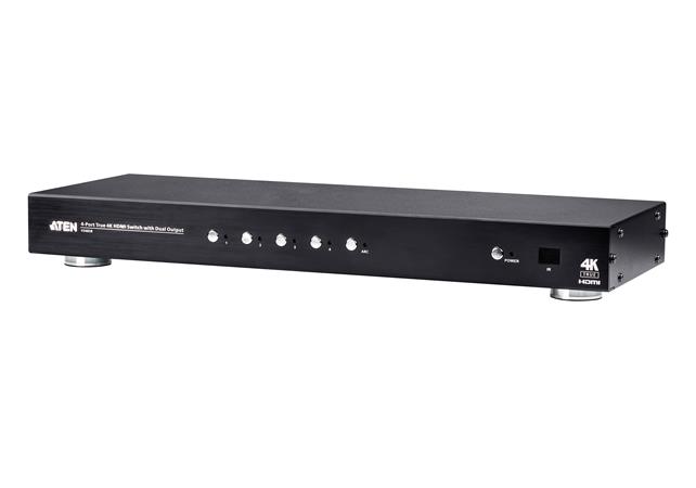 ATEN 4-Port True 4K HDMI Switch with Dual Output VS482B-AT-G
