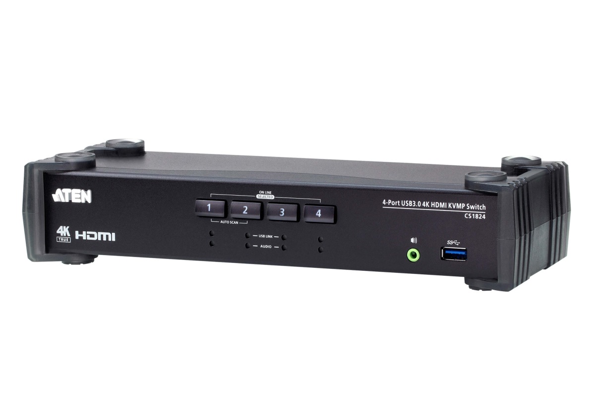 ATEN 4-port USB3.0 4K HDMI KVMP, audio CS1824