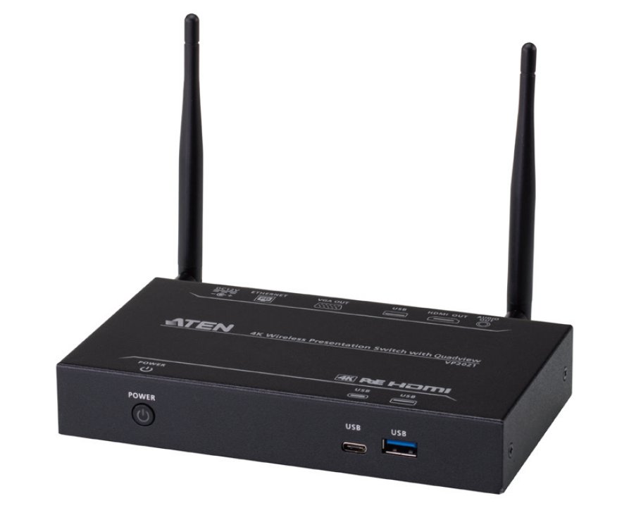 ATEN 4K Bezdrátový prezentační přepínač, QuadView VP-2021