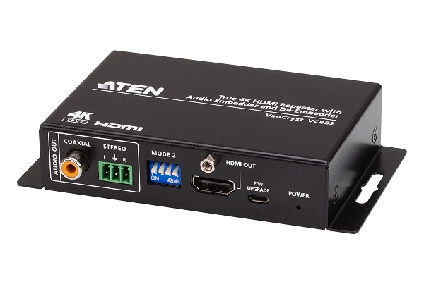 Aten 4K HDMI Repeater with Audio Embedder and De-Embedder VC882-AT-G
