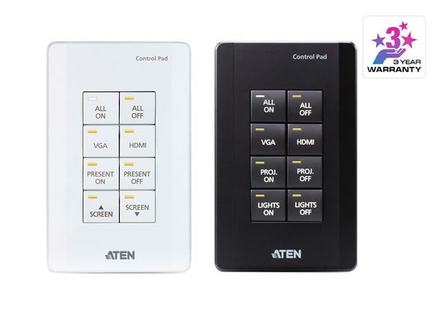 Aten 8-button Control Pad (US, 1 Gang)-Black VK01001-AT