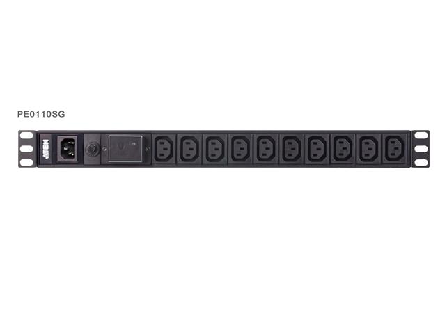 Aten Basic 1U PDU with surge protection 10A PE0110SG-AT-G