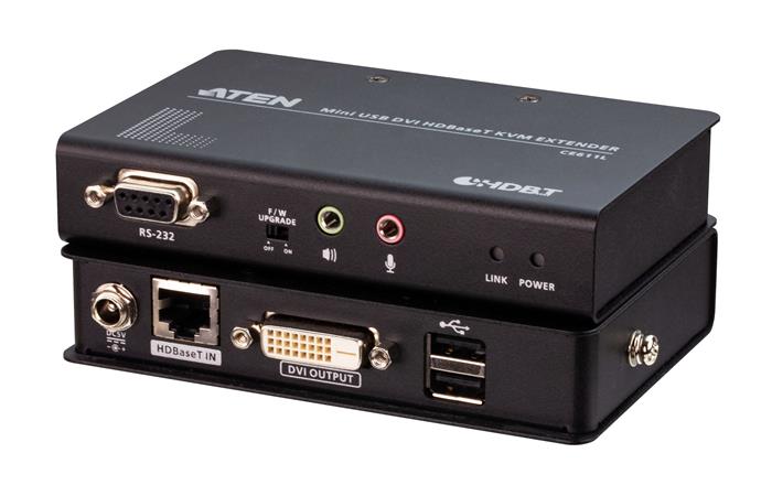 ATEN CE611 Mini USB DVI HDBaseT™ KVM Extender (1920 x 1200@100m) CE611-AT-G