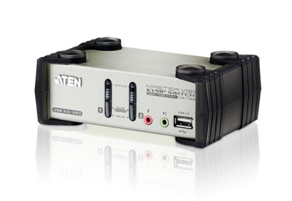 ATEN CS1732A 2-Port USB KVMP Switch, 2x USB KVM Cables, 2-port USB Hub, Audio CS1732AC-AT