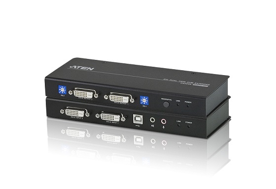 ATEN Extender PC-konzole Dual DVI až 60m ,USB CE-604
