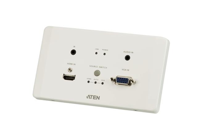 ATEN HDMI & VGA HDBaseT Transmitter with EU Wall Plate (4K@100m) VE814AR-AT-G