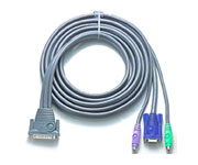 ATEN integrovaný kabel pro KVM PS/2 1.8 M pro CS128A 2L-1601P