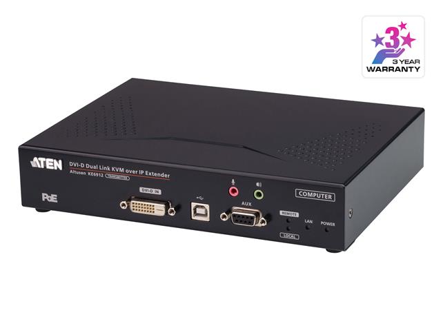 ATEN KE6912T DVI Dual Link KVM over IP Extender PoE (Transmitter) KE6912T-AX